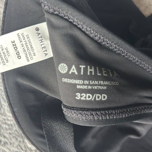 Athleta Square Neck Bra Cup Tankini in Black Size 32D/DD NWT - Picture 7 of 7